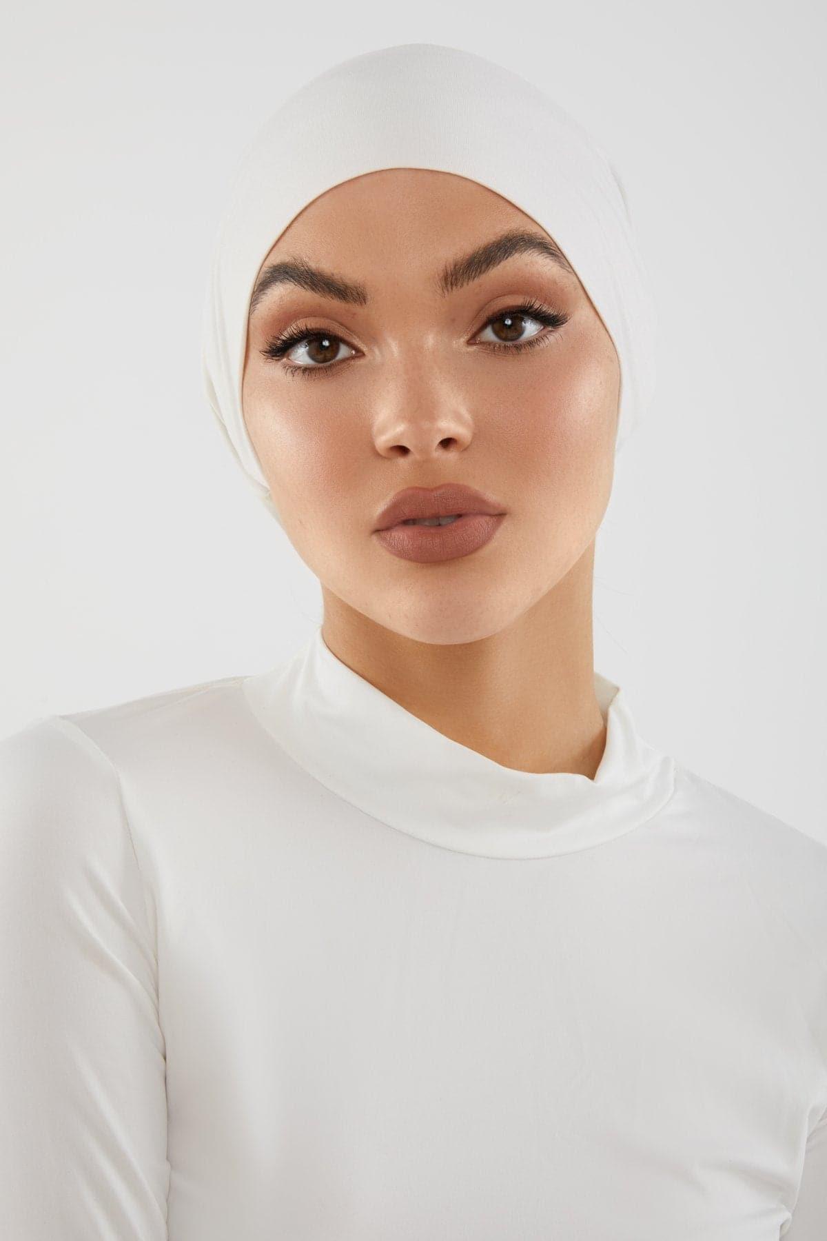 Aria Mesh Tie Back Undercap- Gardenia - Zahraa The Label