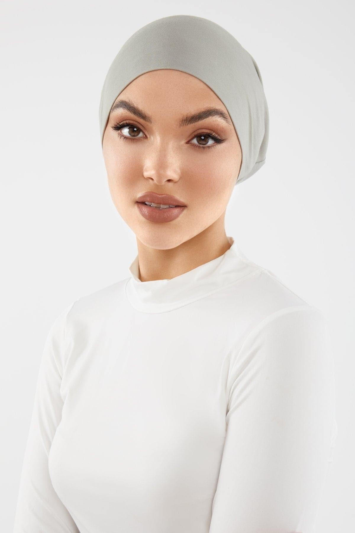 Aria Mesh Tie Back Undercap- London Fog - Zahraa The Label