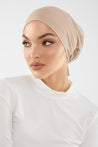 Aria Mesh Tie Back Undercap- Warm Taupe - Zahraa The Label