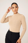 Camile Long Sleeve Body Shirt- Sand - Zahraa The Label