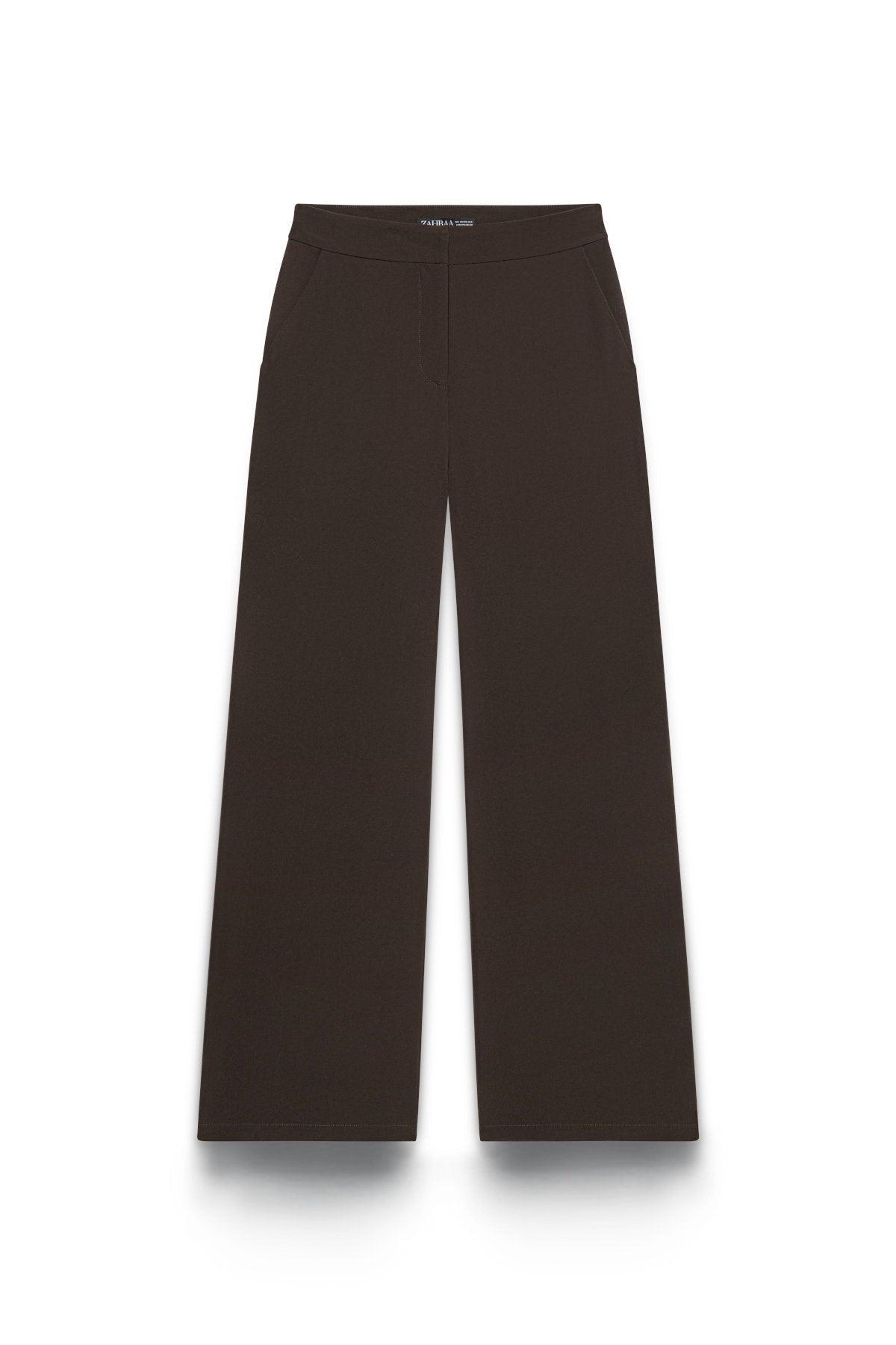 Carolina Pant - Brown - Zahraa The Label