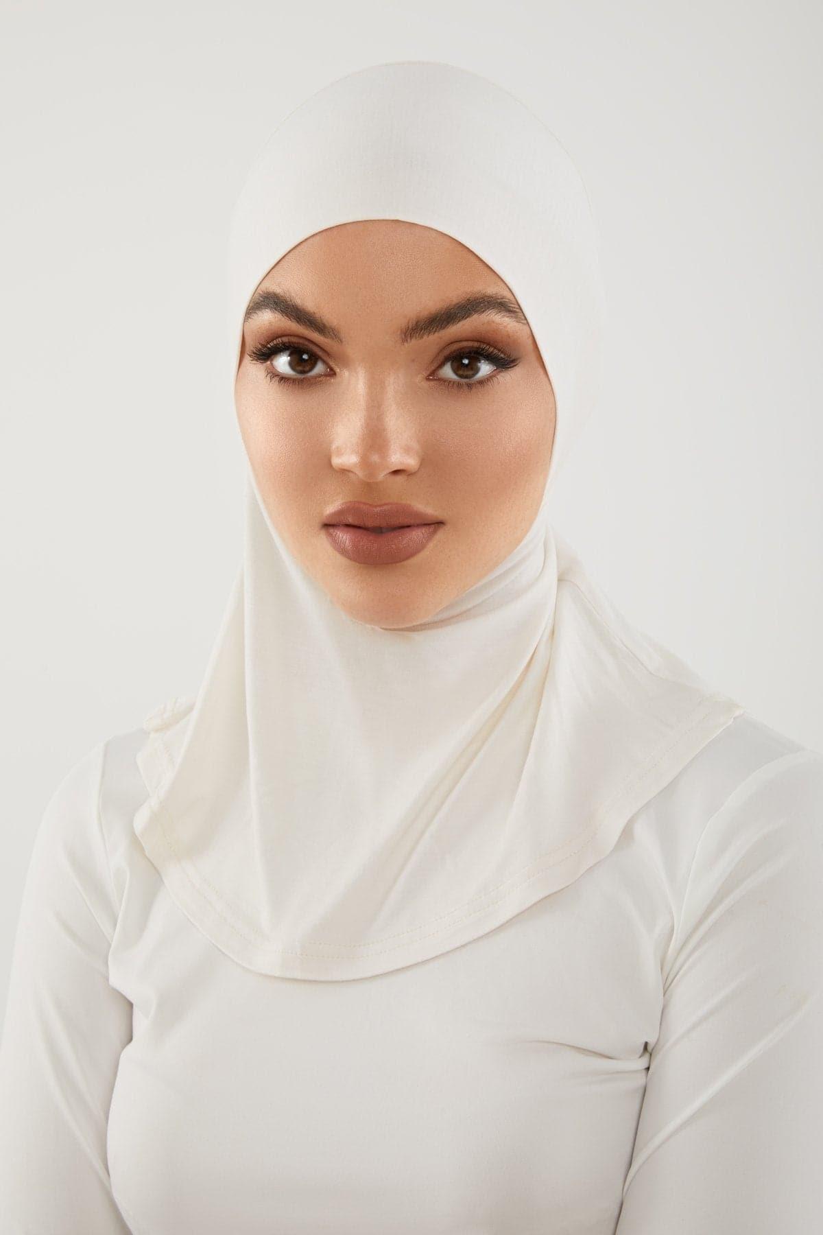 Fatima Neck Cover Hijab- Gardenia - Zahraa The Label