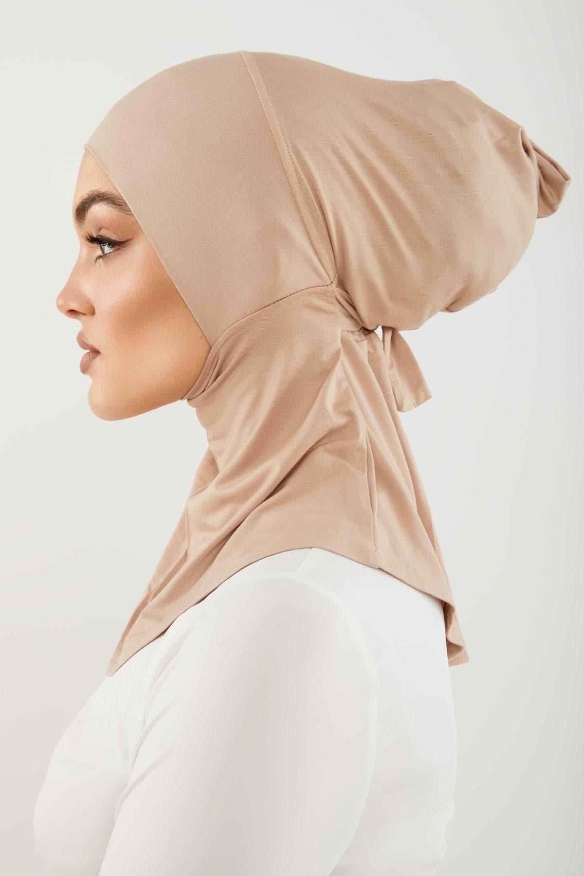 Fatima Neck Cover Hijab- Taupe - Zahraa The Label