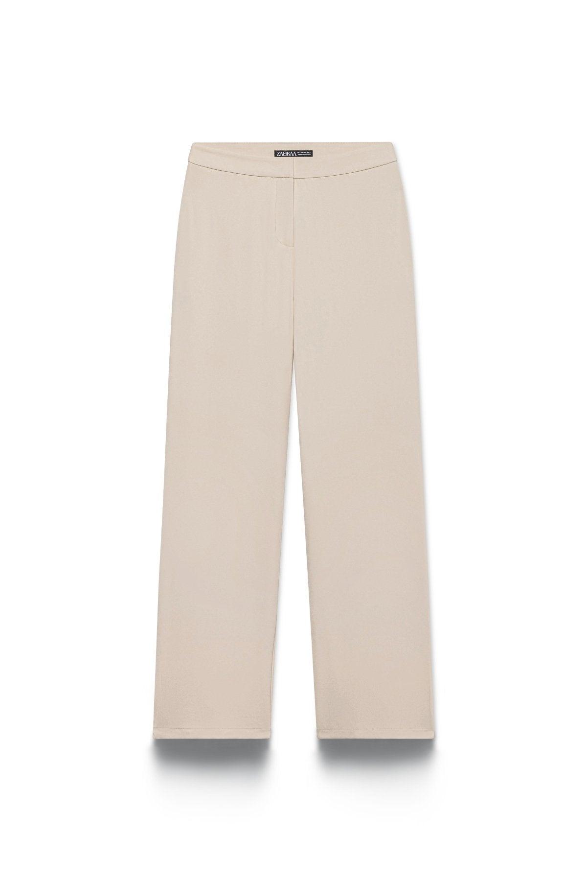 Lana Everyday Pant - Nude - Zahraa The Label