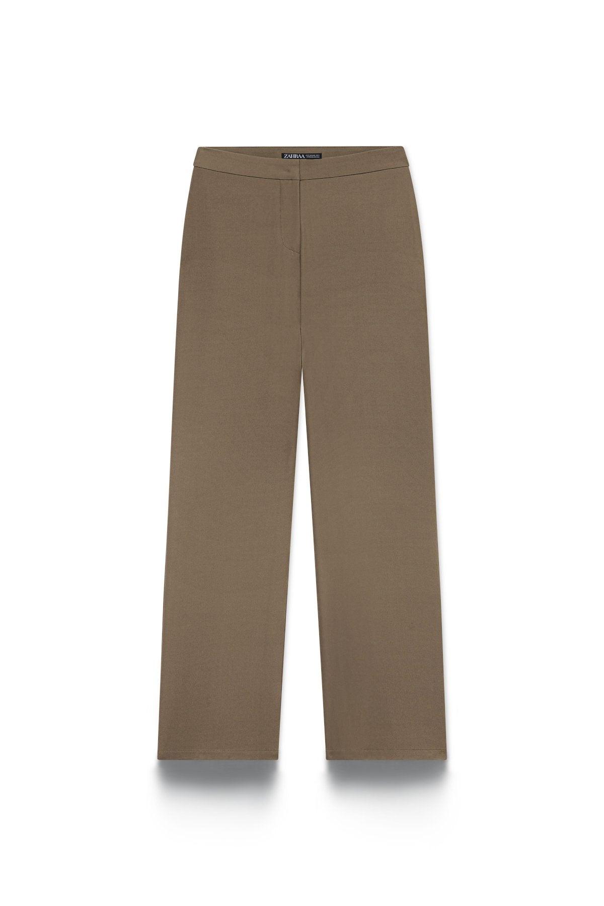 Lana Everyday Pant - Olive - Zahraa The Label