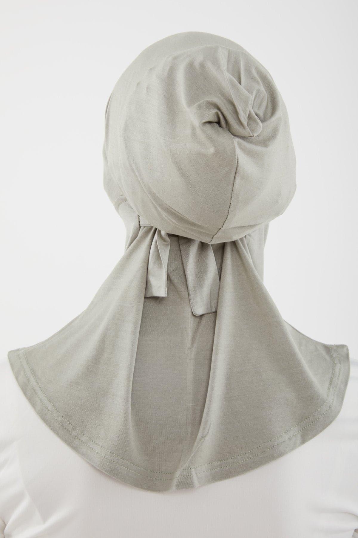 Lila Neck Cover Hijab- London Fog - Zahraa The Label