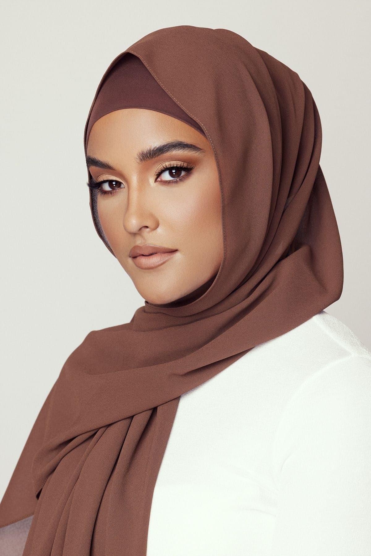 Matching Hijab & Undercap Bundle - Cocoa - Zahraa The Label