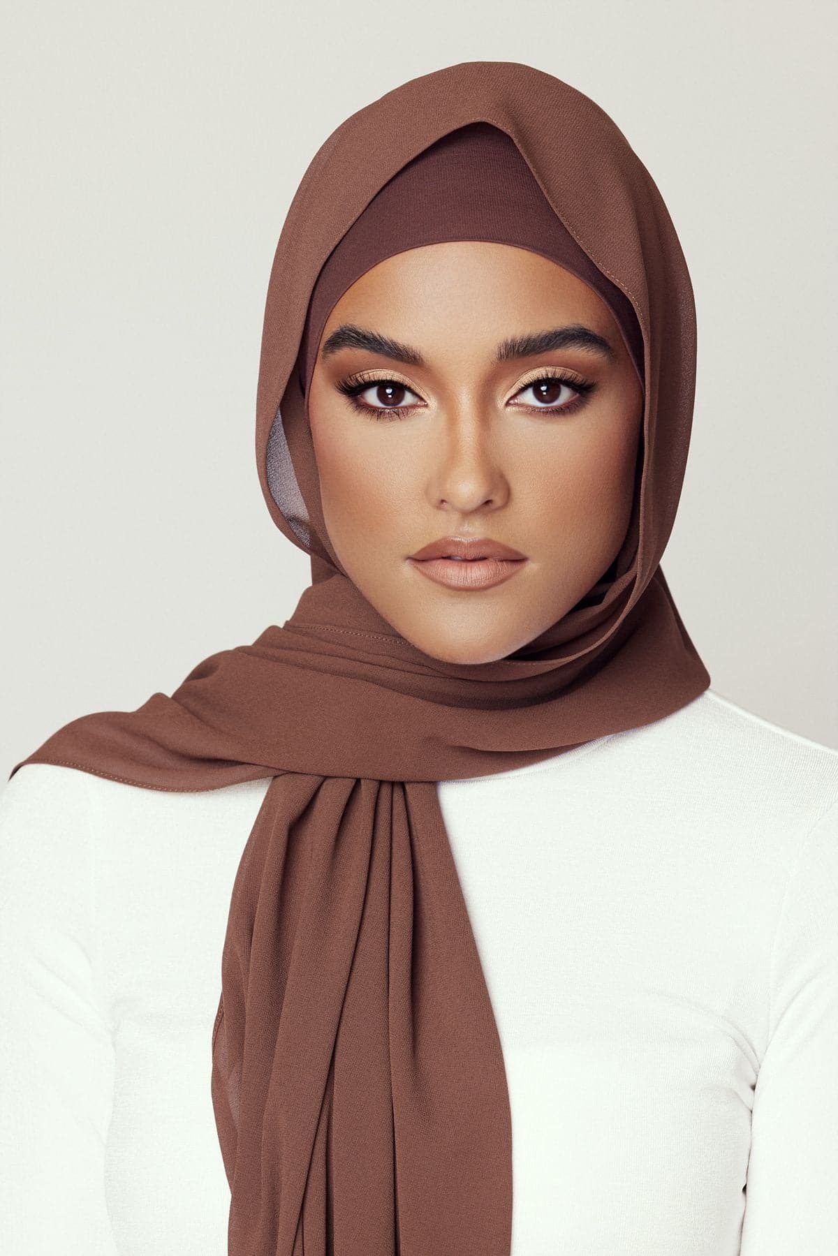 Matching Hijab & Undercap Bundle - Cocoa - Zahraa The Label