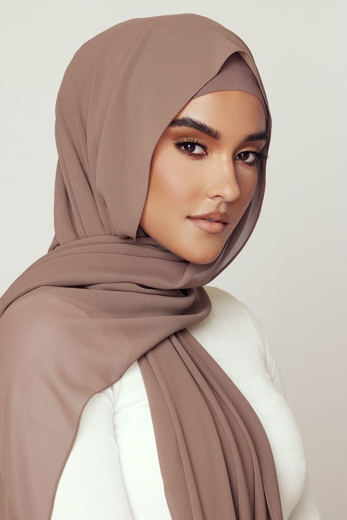 Matching Hijab & Undercap Bundle - Walnut - Zahraa The Label