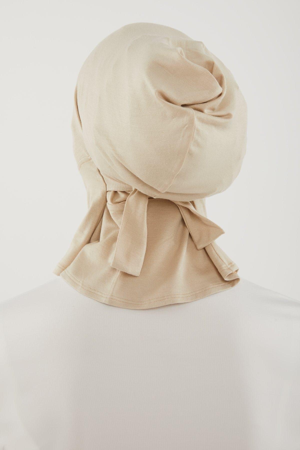 Mia Mini Neck Cover Hijab- Nude - Zahraa The Label