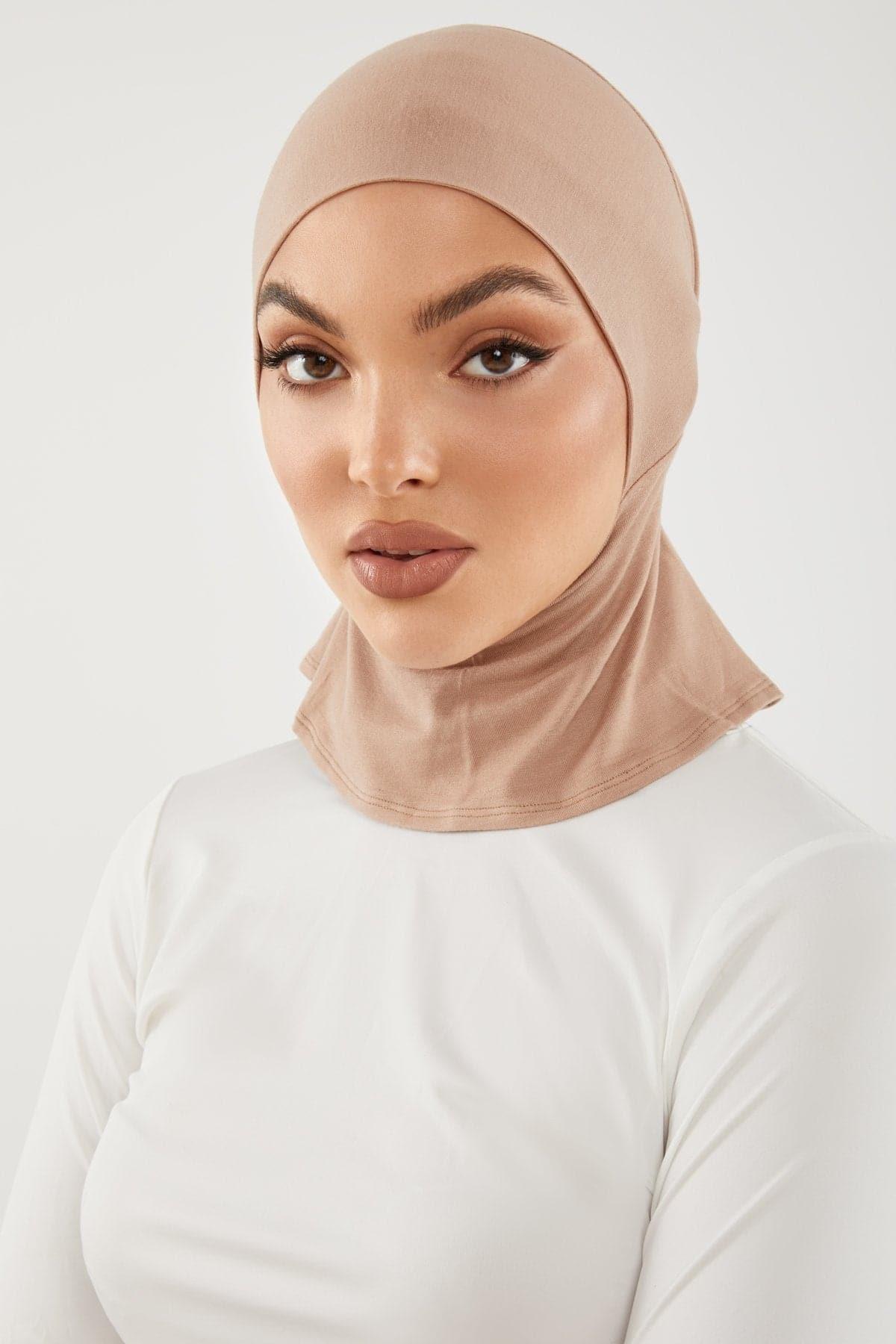 Mia Mini Neck Cover Hijab- Taupe - Zahraa The Label