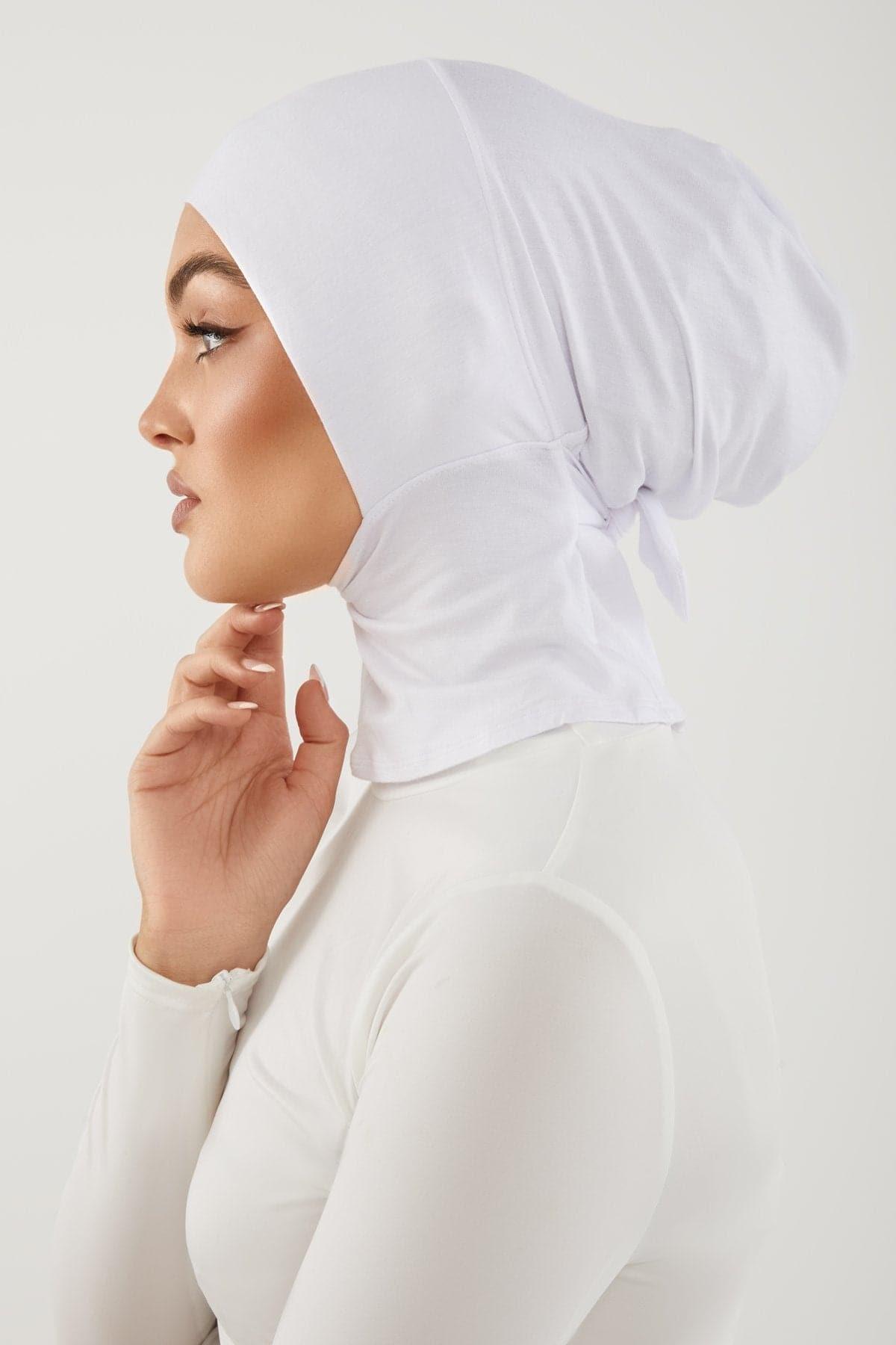 Mia Mini Neck Cover Hijab- White - Zahraa The Label