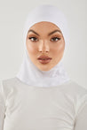 Mia Mini Neck Cover Hijab- White - Zahraa The Label