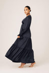 Milena Tiered Smock Maxi Dress French Blue - Zahraa The Label