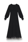 Naomi Chiffon Maxi Dress - Black - Zahraa The Label