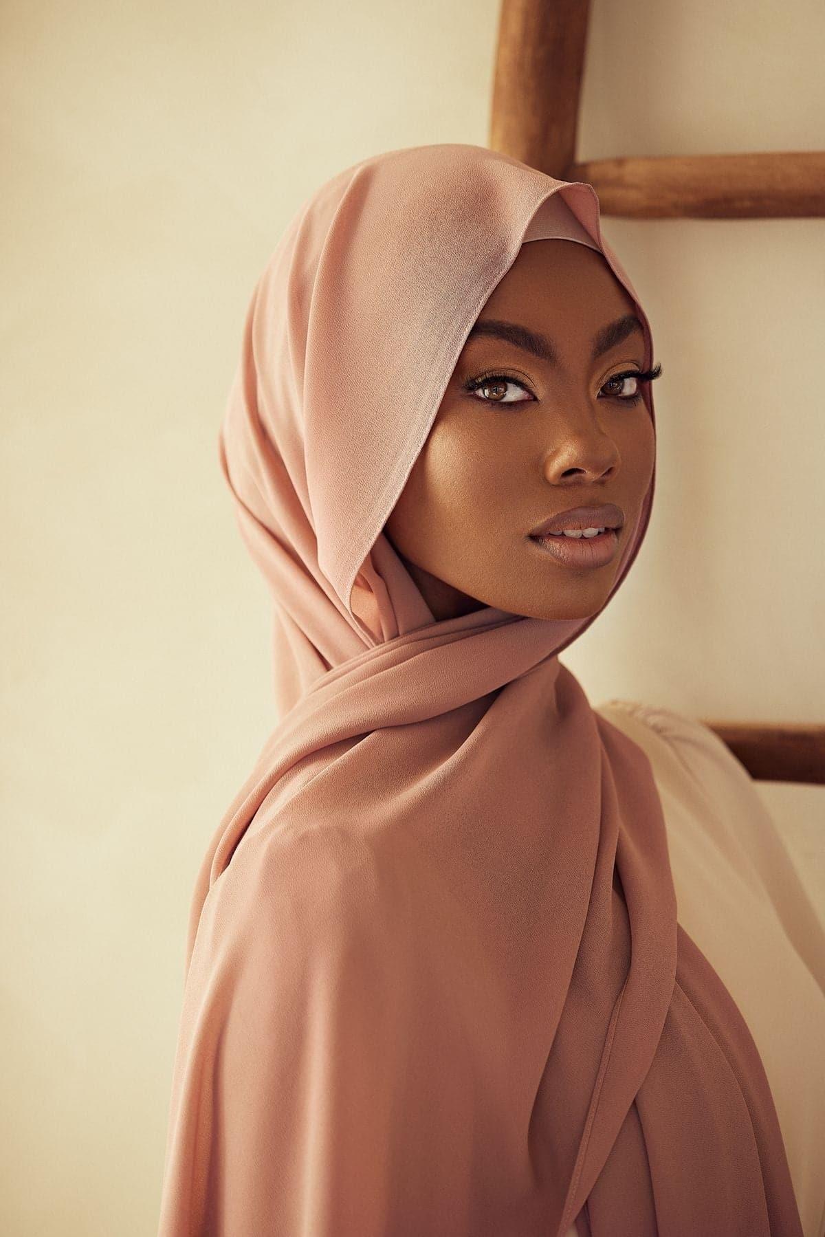 Premium Chiffon Hijab - Blush - Zahraa The Label