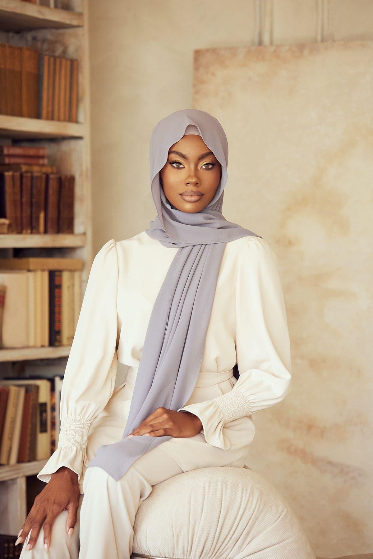 Premium Chiffon Hijab - Heather - Zahraa The Label