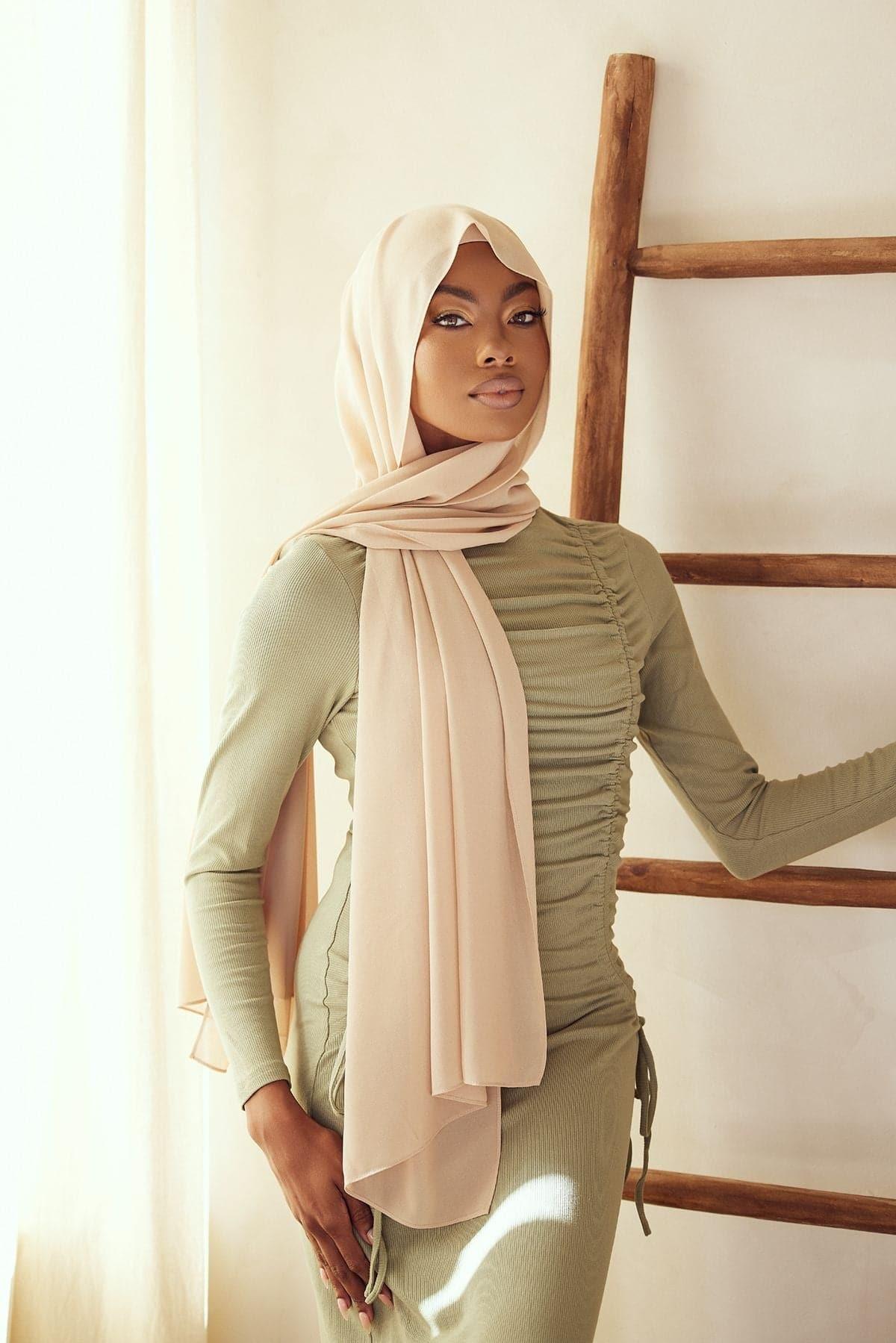 Premium Chiffon Hijab - Linen - Zahraa The Label