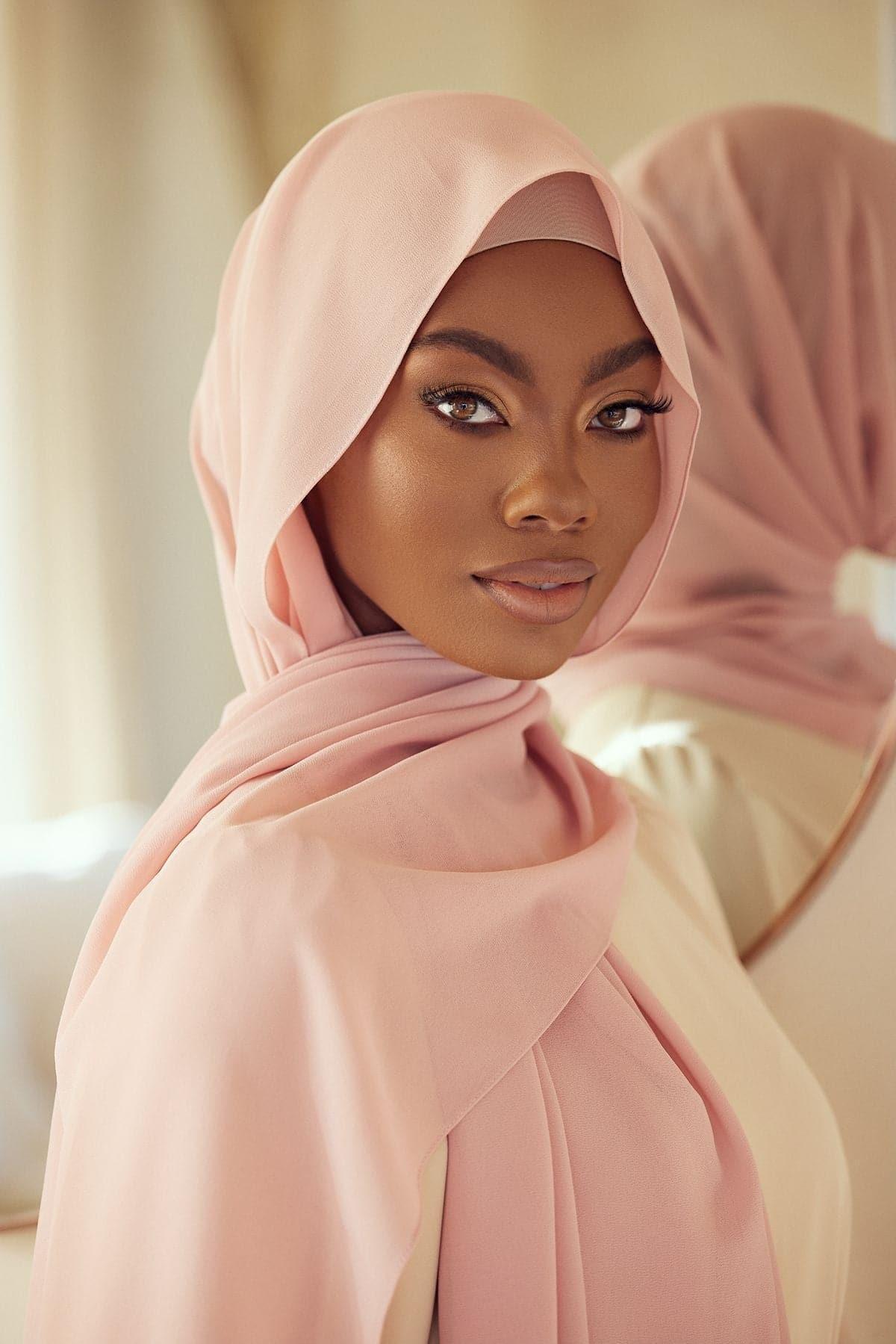 Premium Chiffon Hijab - Rose - Zahraa The Label