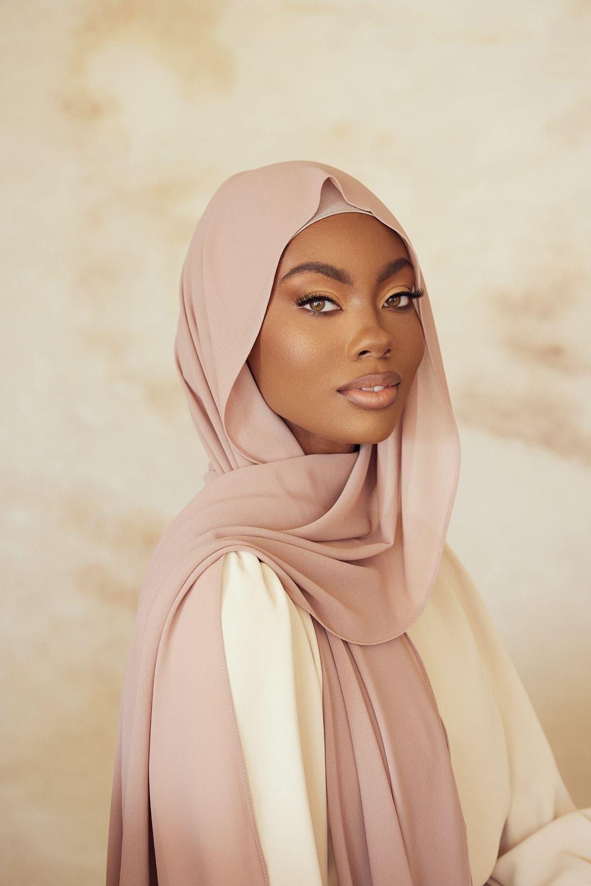 Premium Chiffon Hijab - Sand - Zahraa The Label