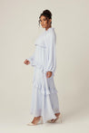 Rihanna Ruffled Smock Maxi Dress - Sky - Zahraa The Label