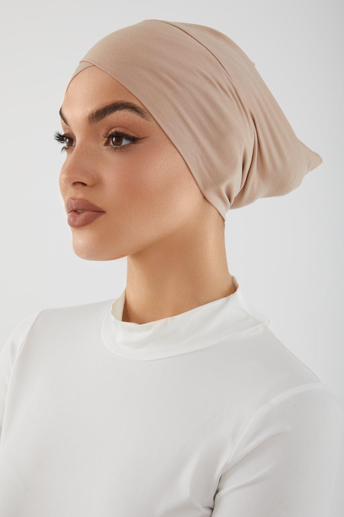 Zena Criss-Cross Undercap- Warm Taupe - Zahraa The Label